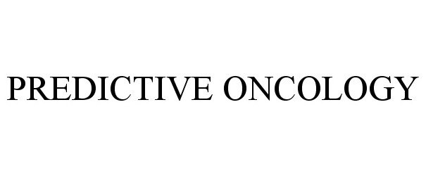  PREDICTIVE ONCOLOGY