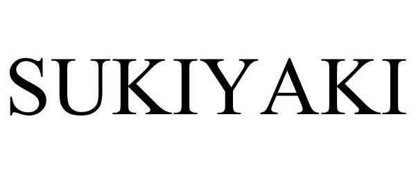 Trademark Logo SUKIYAKI