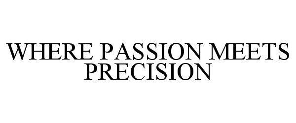  WHERE PASSION MEETS PRECISION