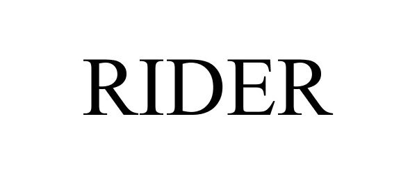 Trademark Logo RIDER
