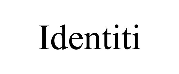 Trademark Logo IDENTITI
