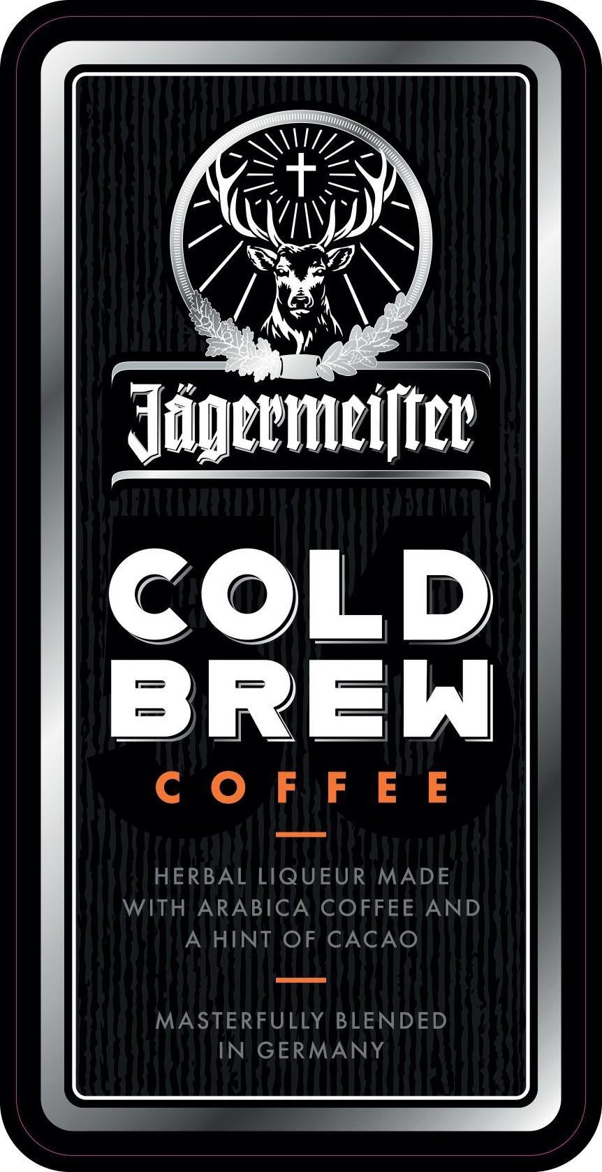  JÃGERMEISTER COLD BREW COFFEE HERBAL LIQUEUR MADE WITH ARABICA COFFEE AND A HINT OF CACAO MASTERFULLY BLENDED IN GERMANY