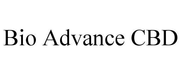 Trademark Logo BIO ADVANCE CBD