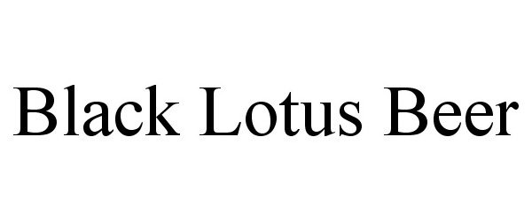 Trademark Logo BLACK LOTUS BEER