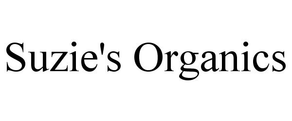 Trademark Logo SUZIE'S ORGANICS