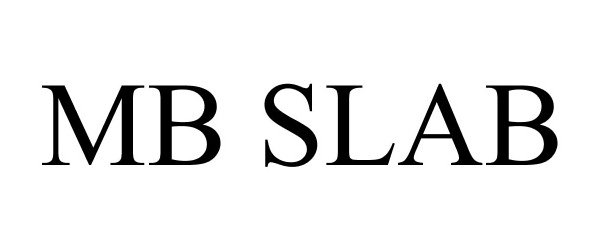 Trademark Logo MB SLAB