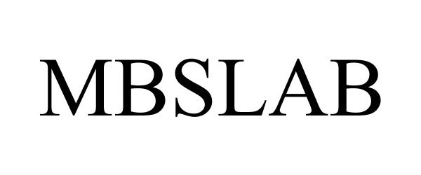 Trademark Logo MBSLAB