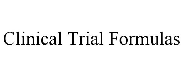  CLINICAL TRIAL FORMULAS