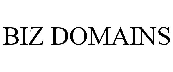 Trademark Logo BIZ DOMAINS