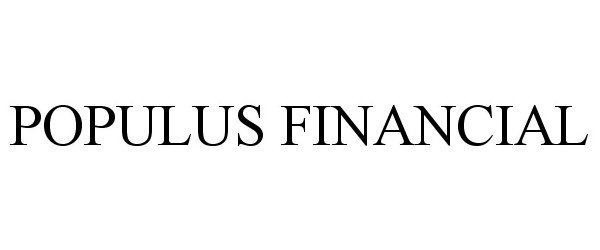 Trademark Logo POPULUS FINANCIAL