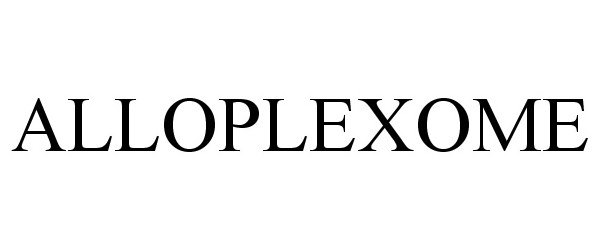 Trademark Logo ALLOPLEXOME