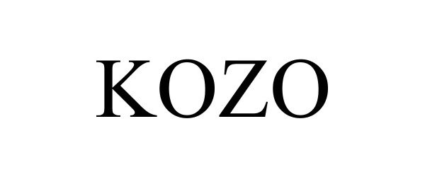 Trademark Logo KOZO
