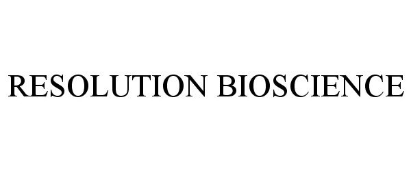 Trademark Logo RESOLUTION BIOSCIENCE