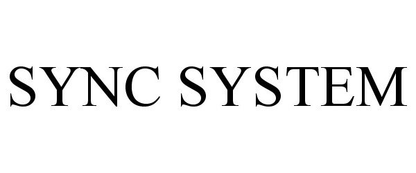  SYNC SYSTEM