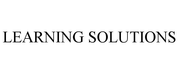  LEARNING SOLUTIONS