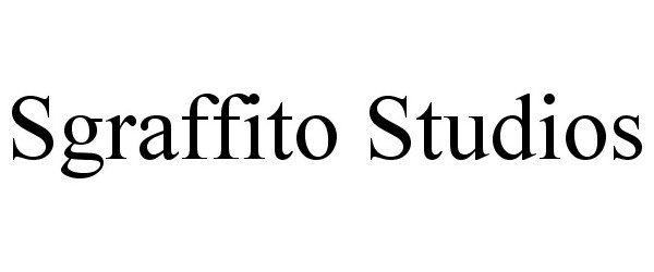 Trademark Logo SGRAFFITO STUDIOS