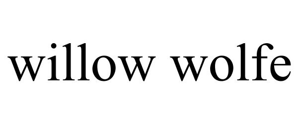 Trademark Logo WILLOW WOLFE