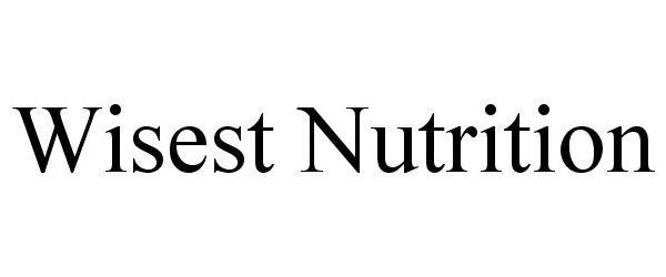 Trademark Logo WISEST NUTRITION