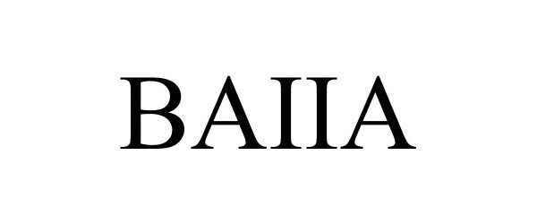 Trademark Logo BAIIA