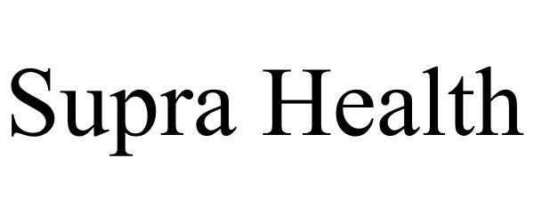 Trademark Logo SUPRA HEALTH