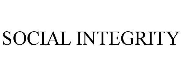 Trademark Logo SOCIAL INTEGRITY