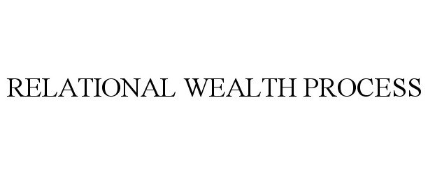  RELATIONAL WEALTH PROCESS