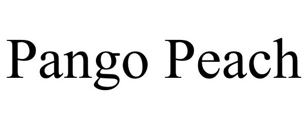 Trademark Logo PANGO PEACH
