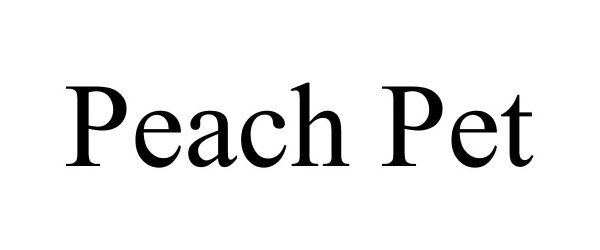 Trademark Logo PEACH PET