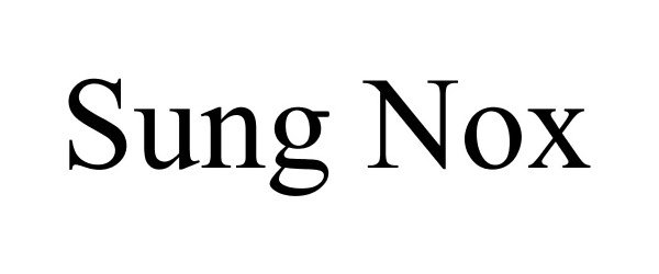 Trademark Logo SUNG NOX