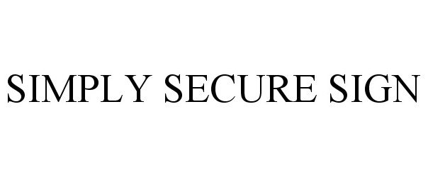  SIMPLY SECURE SIGN