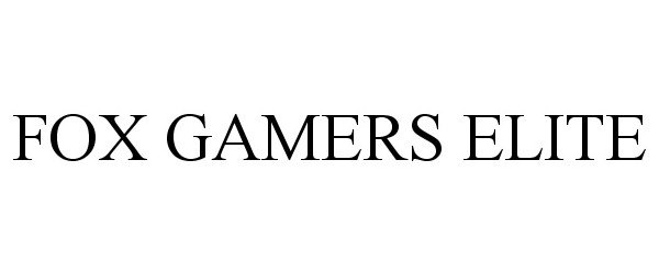 Trademark Logo FOX GAMERS ELITE