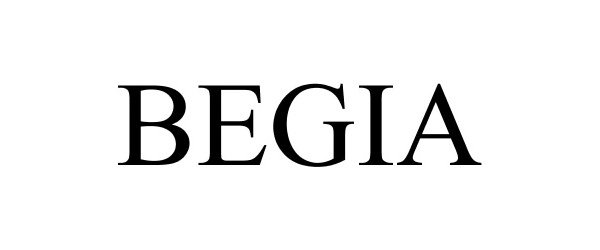Trademark Logo BEGIA