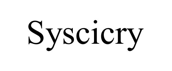 Trademark Logo SYSCICRY