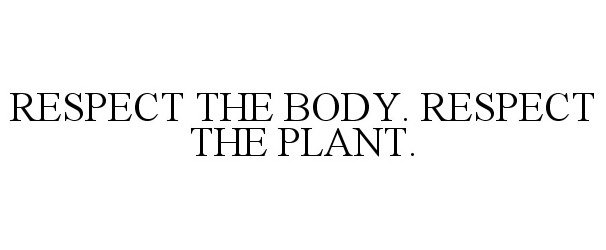  RESPECT THE BODY. RESPECT THE PLANT.