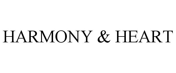 Trademark Logo HARMONY & HEART