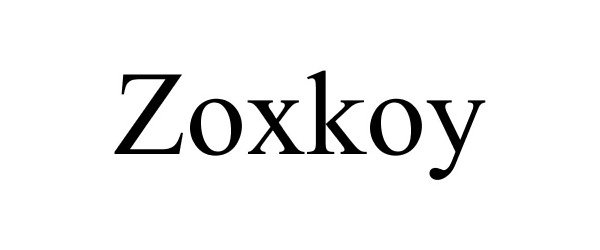 Trademark Logo ZOXKOY