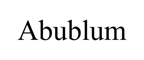 Trademark Logo ABUBLUM