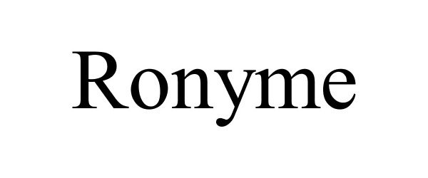 Trademark Logo RONYME