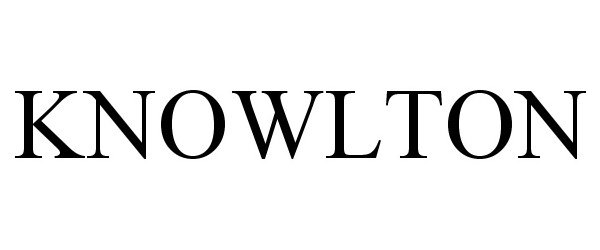 Trademark Logo KNOWLTON