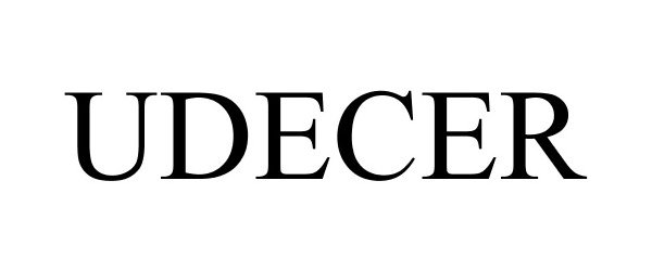 Trademark Logo UDECER