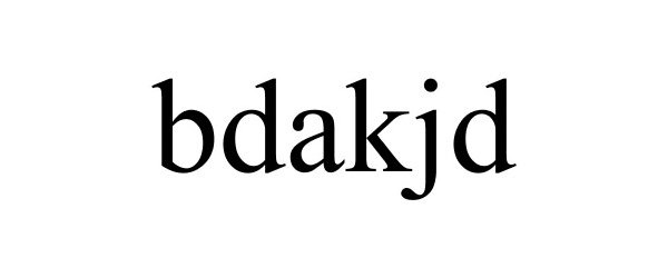 Trademark Logo BDAKJD