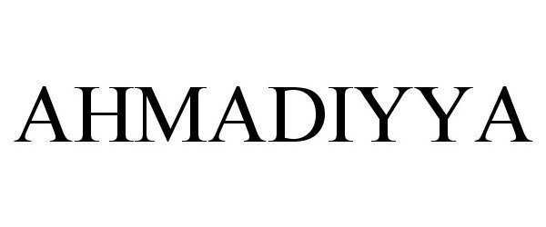 Trademark Logo AHMADIYYA