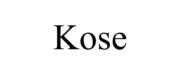 Trademark Logo KOSE