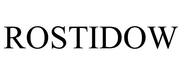 Trademark Logo ROSTIDOW