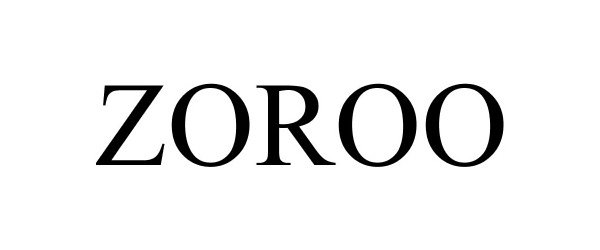 Trademark Logo ZOROO