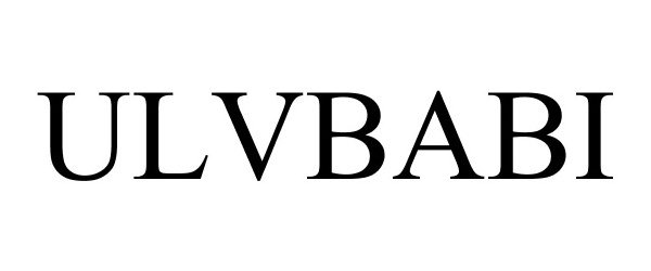 Trademark Logo ULVBABI