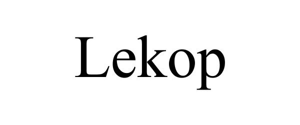 Trademark Logo LEKOP