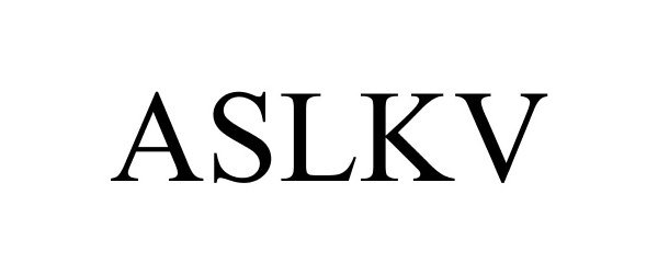 Trademark Logo ASLKV