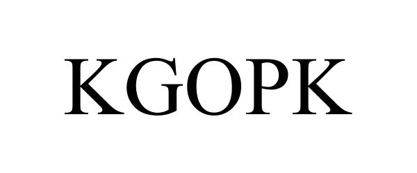 Trademark Logo KGOPK