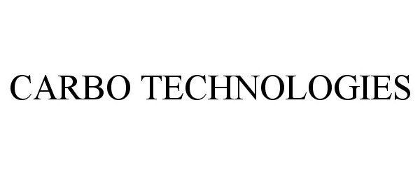 Trademark Logo CARBO TECHNOLOGIES
